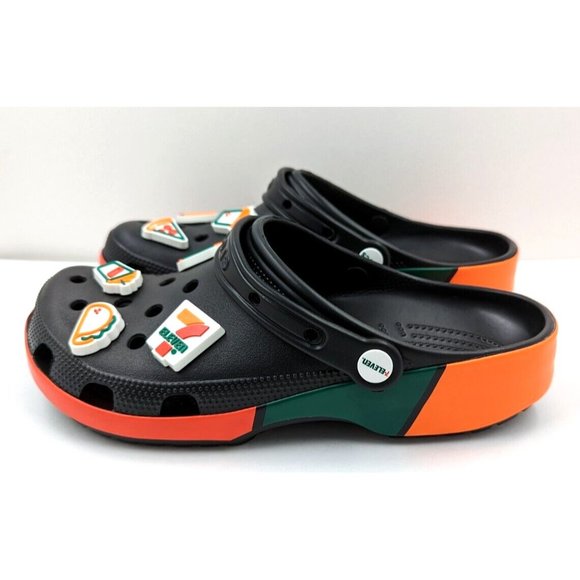 Crocs 7-Eleven X Classic Clog Black Men Slip On Sandals 208272-001 Men SZ-9 main image 6